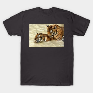 2 Tigers at Play T-Shirt